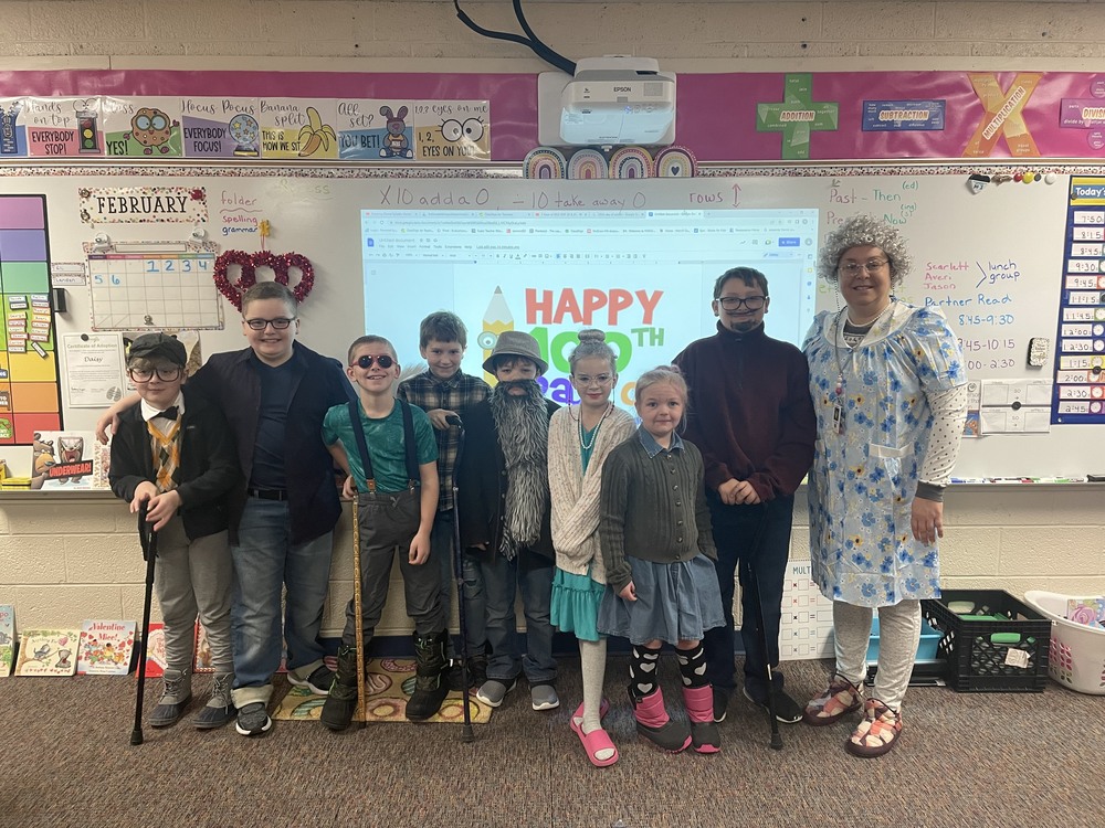 Ms. McKibbon's "100 year olds" on the 100 day! 