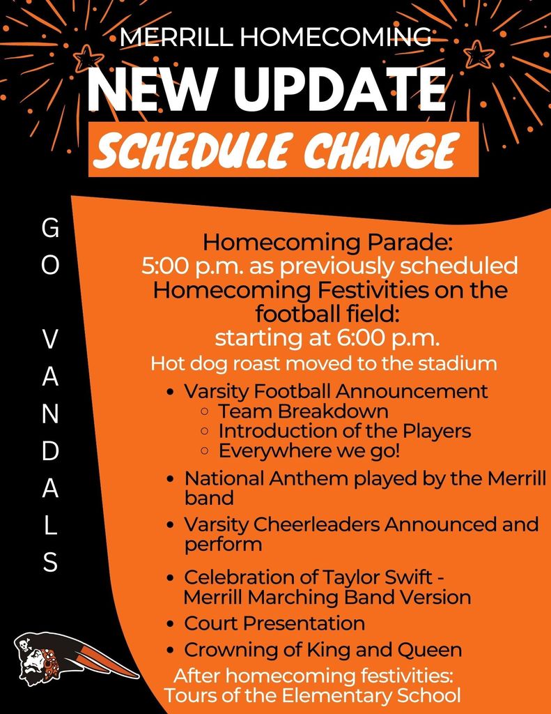 New Update for Homecoming Schedule
