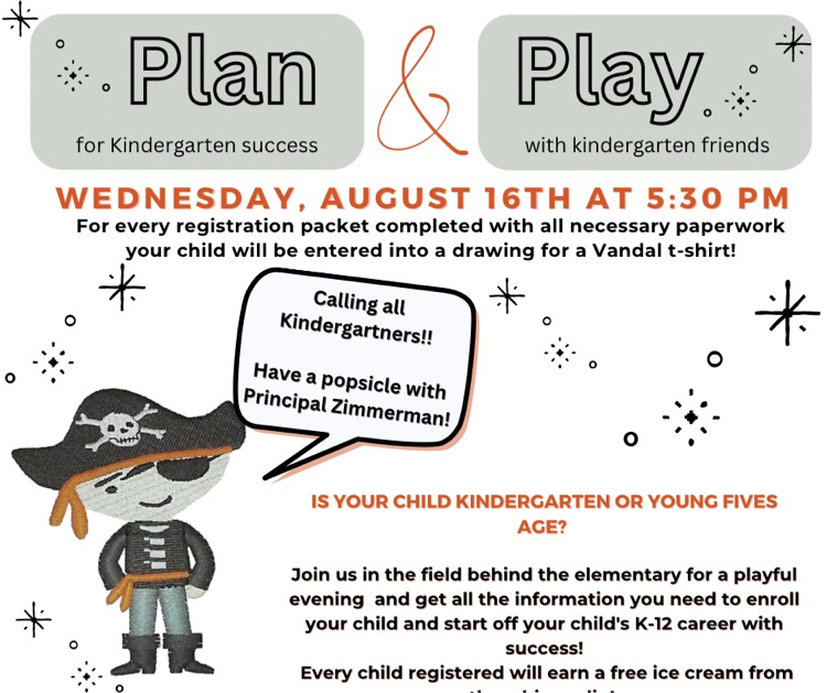kindergarten registration event flyer 